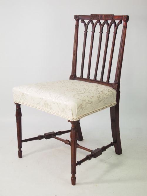 Georgian Gothic Mahogany Side Chair