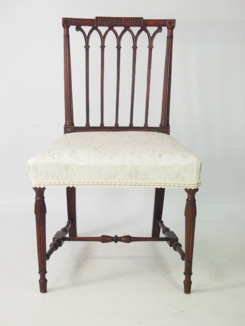 fig 1. Georgian Gothic Mahogany Side Chair