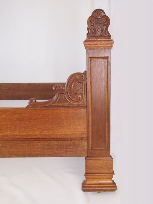 fig 2. Antique French Oak Single Bed