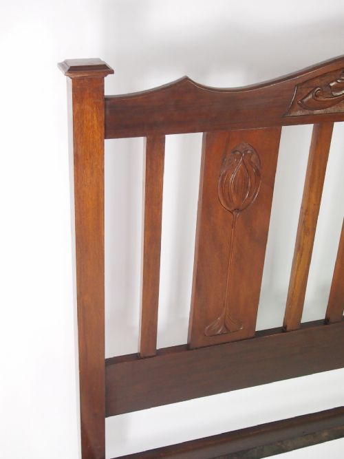 fig 1. Edwardian Walnut Standard Double Bed