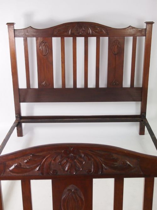 fig 2. Edwardian Walnut Standard Double Bed
