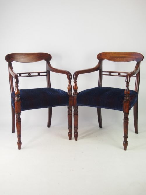 Pair of Regency Open Armchairs or Desk Chairs