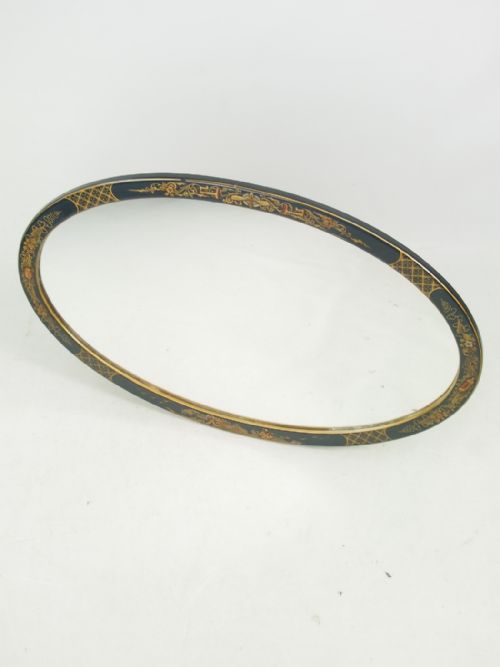 fig 1. Chinoiserie Oval Mirror or Overmantle 