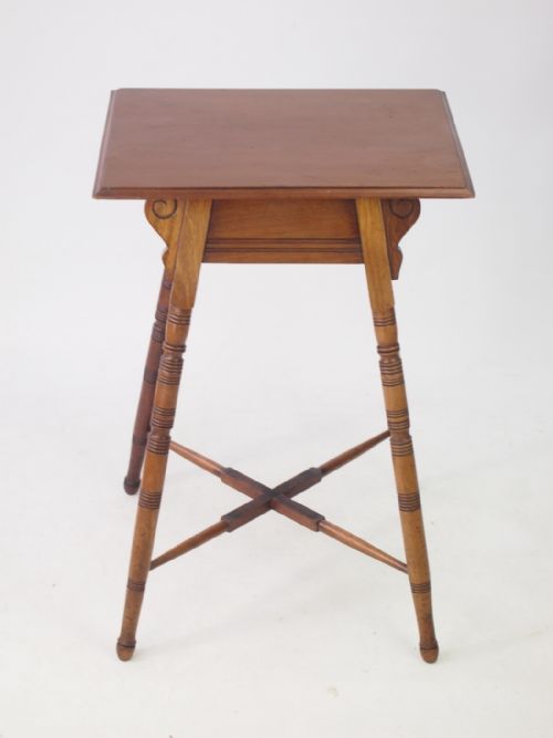 fig 1. Small Antique Mahogany Arts & Crafts Side Table