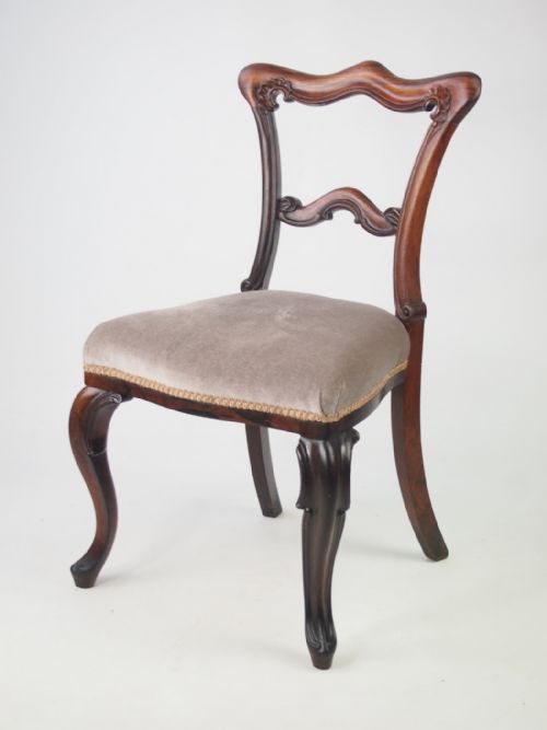 fig 1. Victorian Rosewood Balloon Back Chair