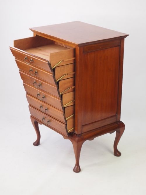 fig 1. Mahogany Music Cabinet on Cabriole Legs