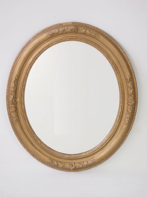 fig 1. Small Antique Victorian Oval Mirror
