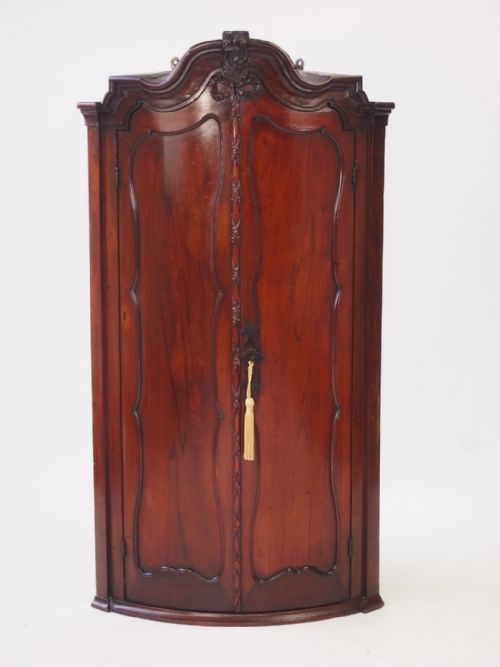 Mid 18th Century Dutch Bow Front Corner Cupboard