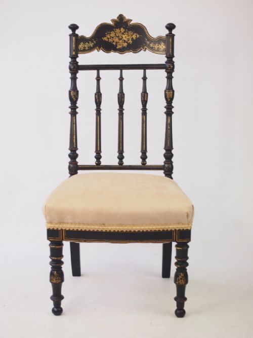 fig 1. Victorian Japanned Side Chair