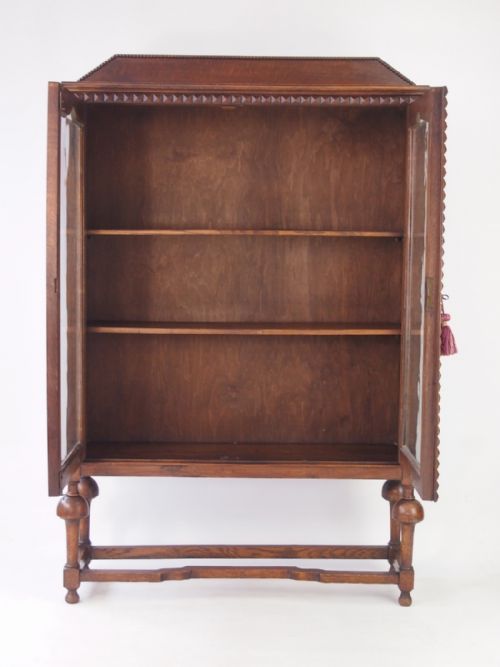 fig 1. Slim Edwardian Oak Bookcase