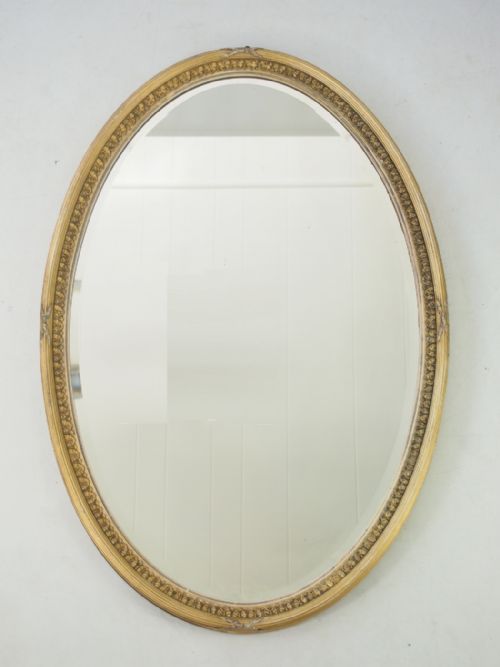 Large Oval Gilt Framed Mirror