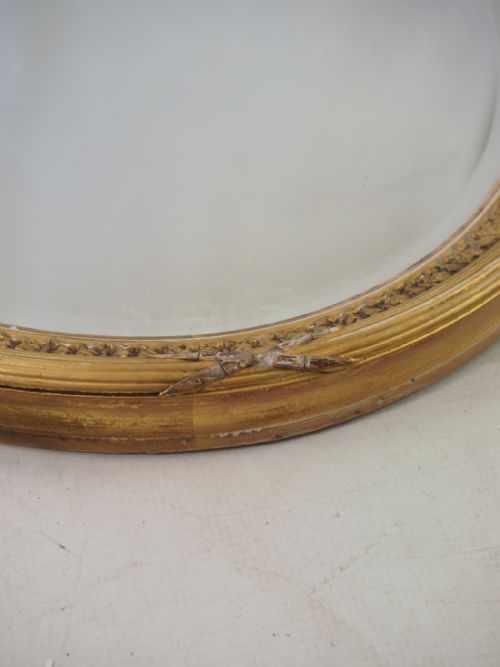 fig 1. Large Oval Gilt Framed Mirror