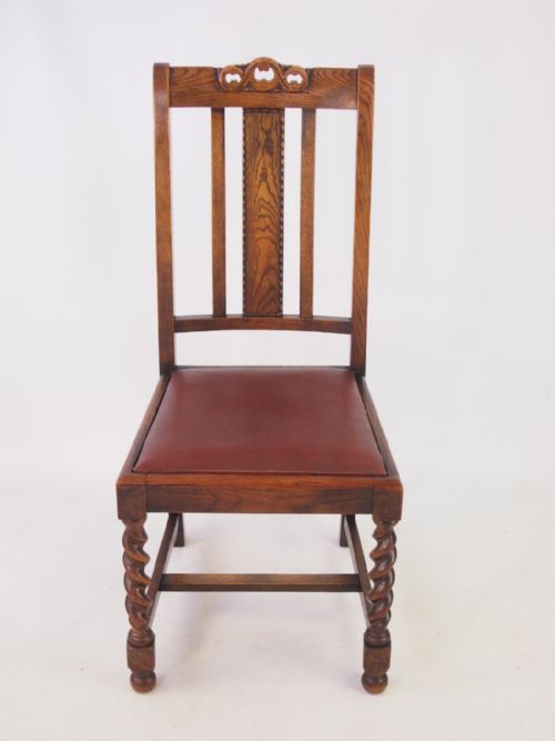 fig 1. Set 4 Oak Dining Chairs