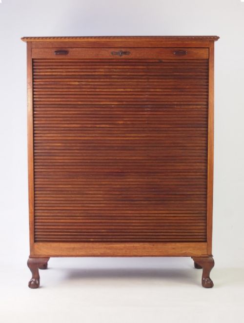 Edwardian Tambour Front Cabinet