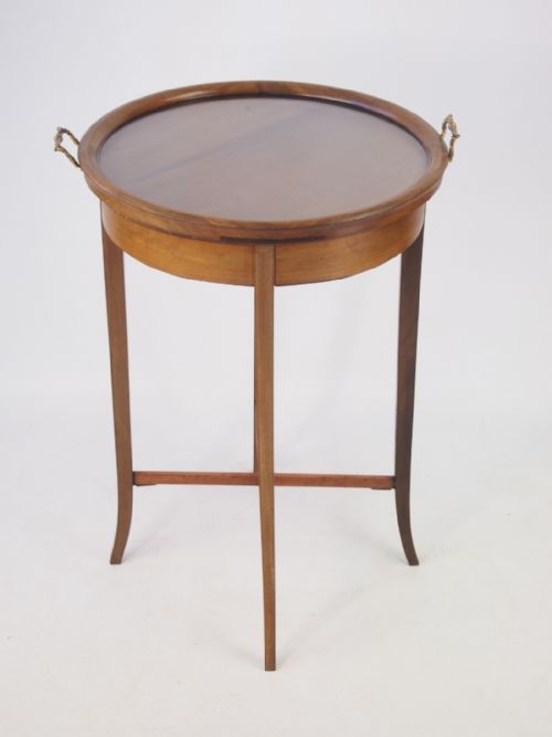 fig 1. Edwardian Mahogany Butlers Tray Top Table