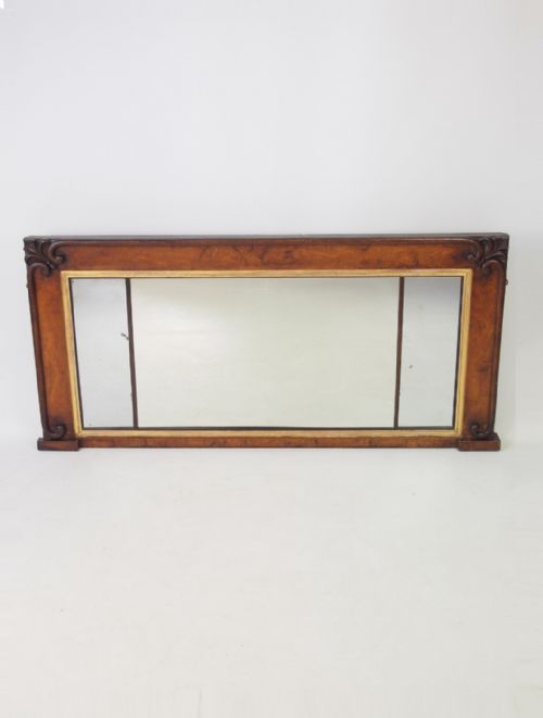 Victorian Walnut Overmantle Mirror