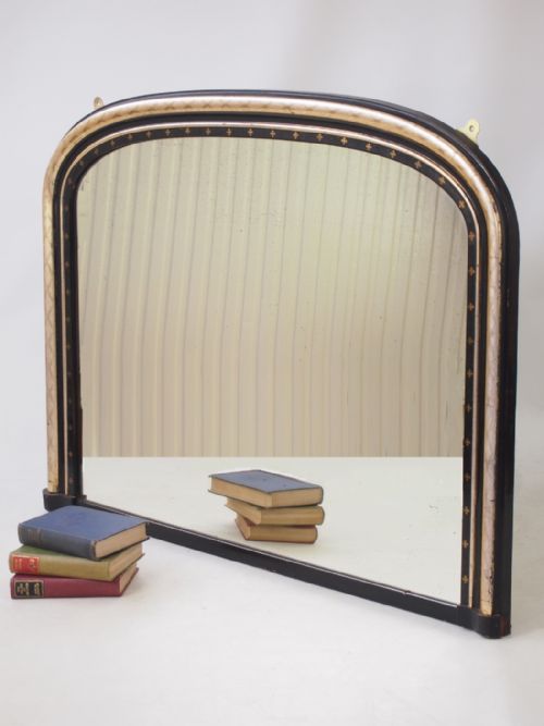 fig 1. Large Antique Victorian Overmantle Mirror