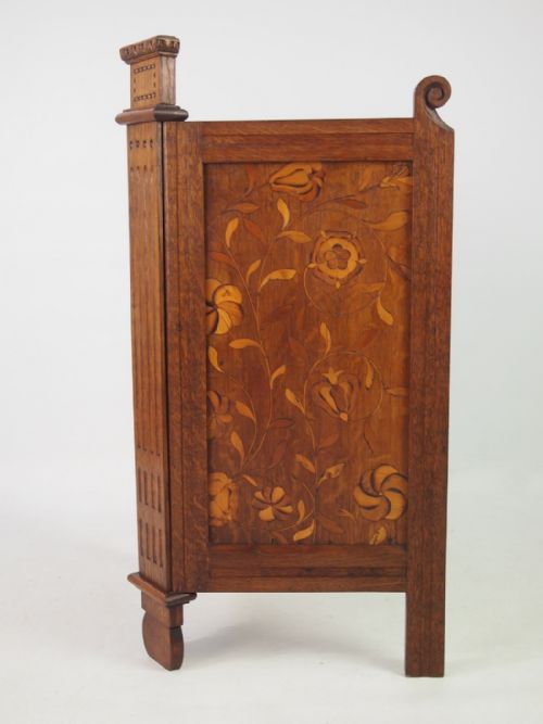 fig 1. Antique Arts & Crafts Oak Firescreen