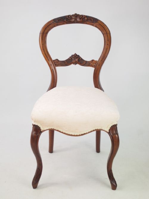 fig 1. Victorian Walnut Balloon Back Chair
