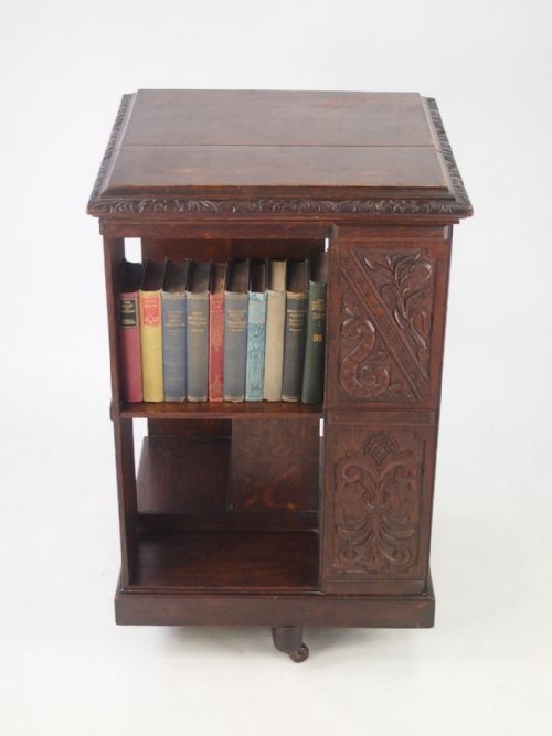 fig 1. Arts & Crafts Oak Revolving Bookcase