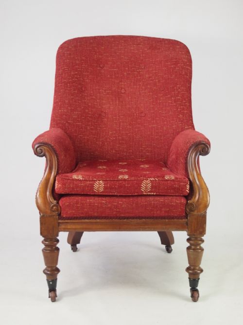 Antique Victorian Mahogany Armchair