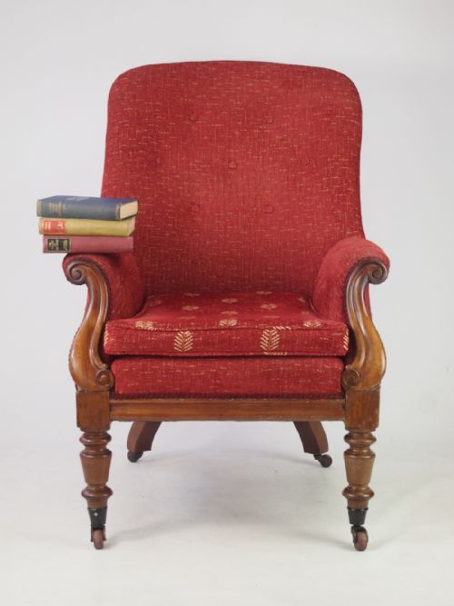 fig 1. Antique Victorian Mahogany Armchair