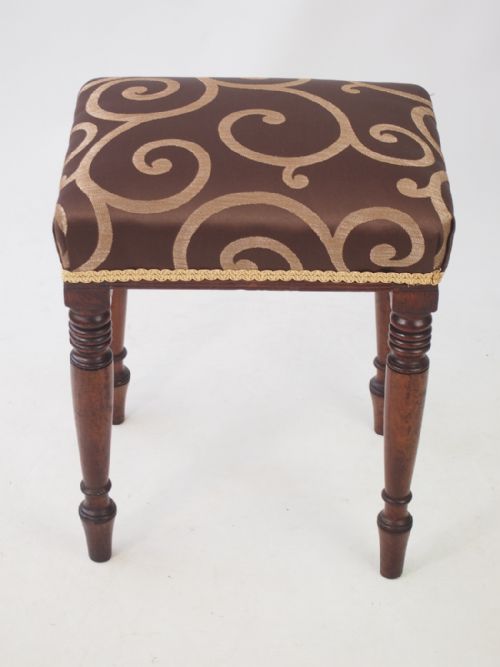 fig 1. Antique Regency Mahogany Stool