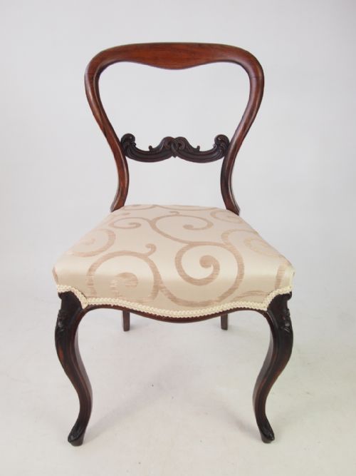 fig 1. pair of Victorian Rosewood Balloon Back Chairs