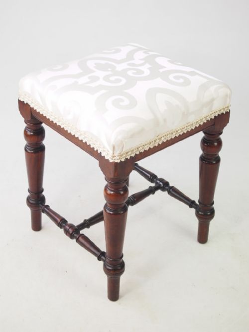 Antique Victorian Mahogany Stool