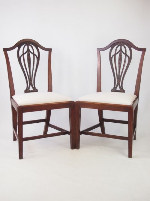 Pair 19th Century Mahogany Side Chairs
