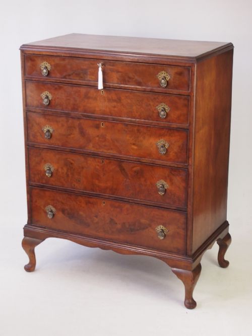 fig 1. Burr Walnut Chest of Drawers
