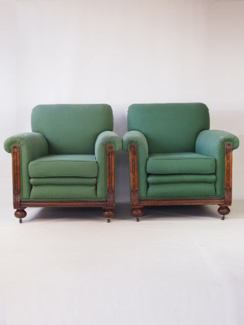 Pair of Club Armchairs