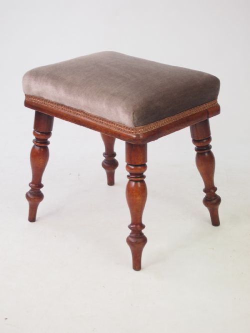 Small Antique Victorian Mahogany Footstool