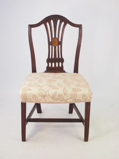 fig 1. Georgian Mahogany & Inlaid Desk Chair