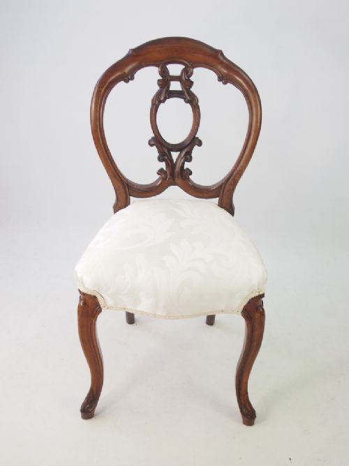 fig 1. Pair Victorian Rosewood Balloon Back Chairs