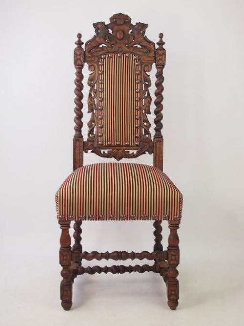 Victorian Oak Gothic Revival Chair