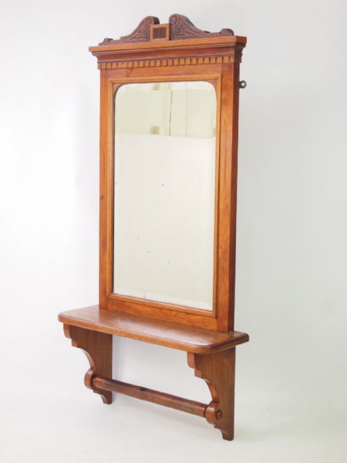 Victorian Bathroom Mirror with Towel Rail