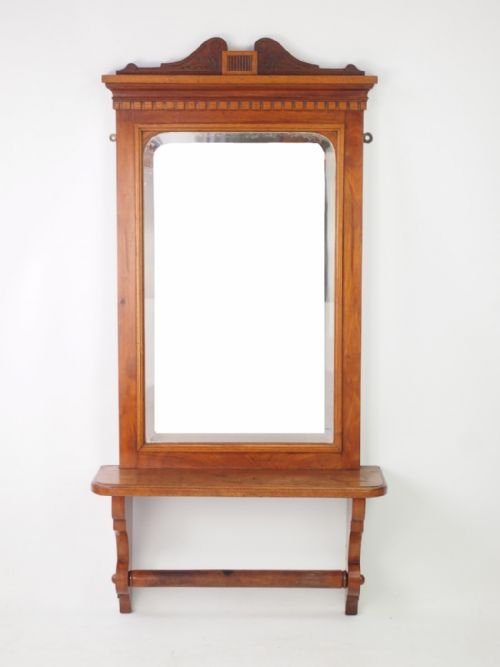 fig 1. Victorian Bathroom Mirror with Towel Rail