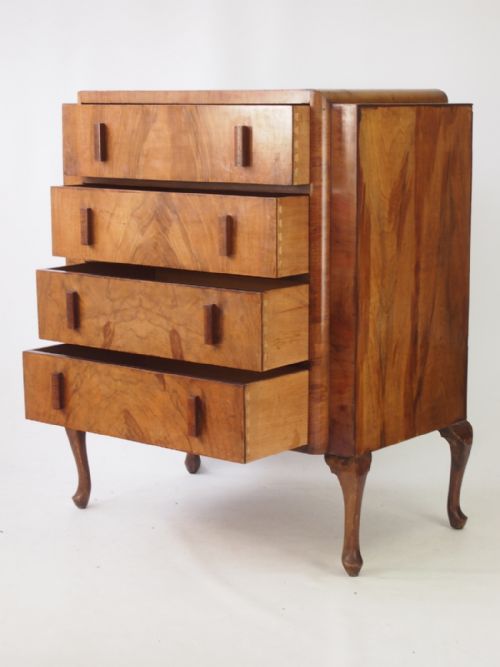 fig 1. Art Deco Walnut Chest of Drawers