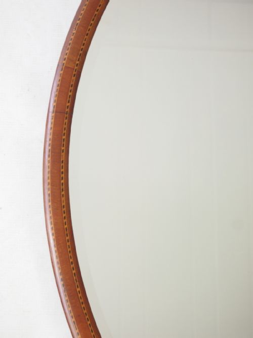 fig 1. Edwardian Mahogany & Inlaid Oval Mirror