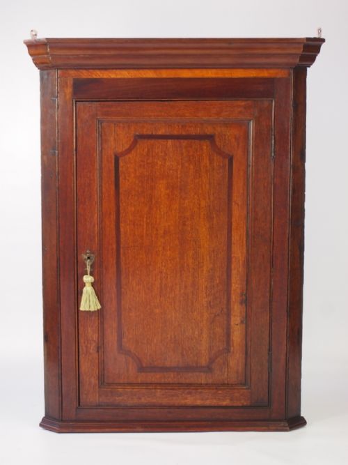 Antique Georgian Oak Corner Cupboard