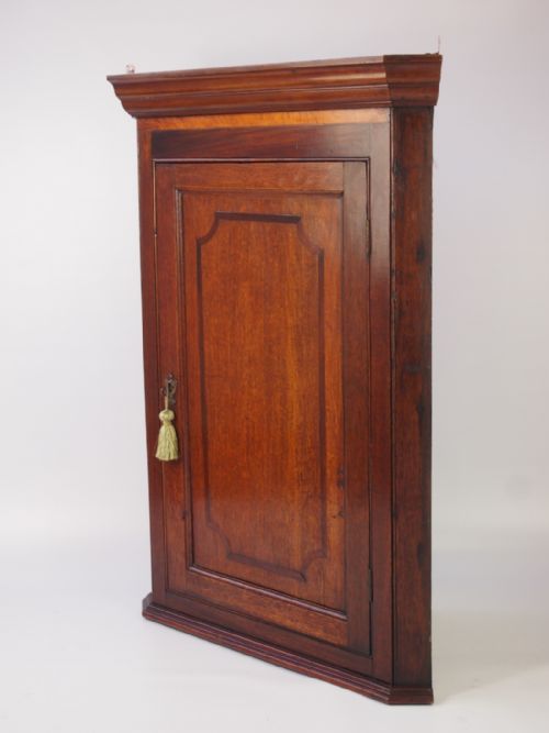 fig 1. Antique Georgian Oak Corner Cupboard