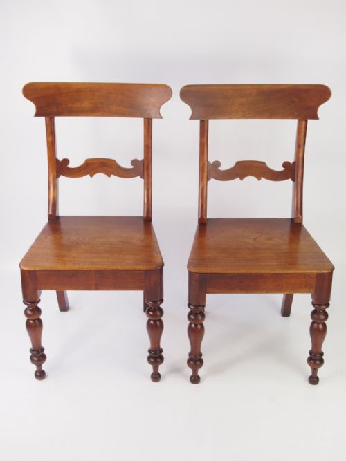 fig 1. Pair Antique Victorian Kitchen Chairs