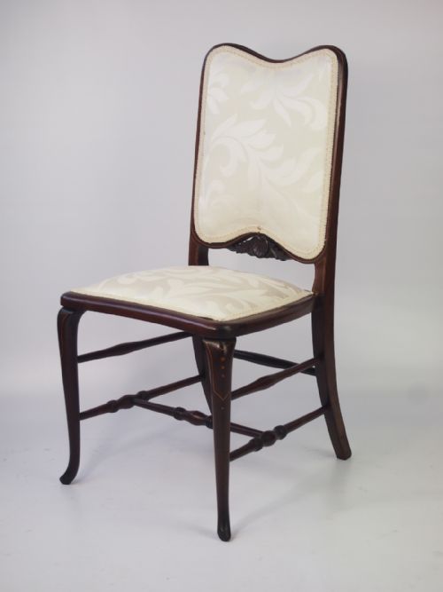 fig 1. Small Edwardian Mahogany & Inlaid Dressing Table Chair