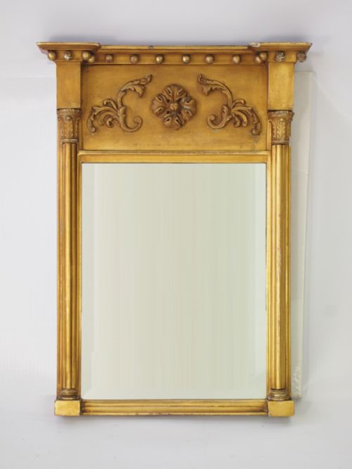 Small Antique Regency Gilt Pier Mirror