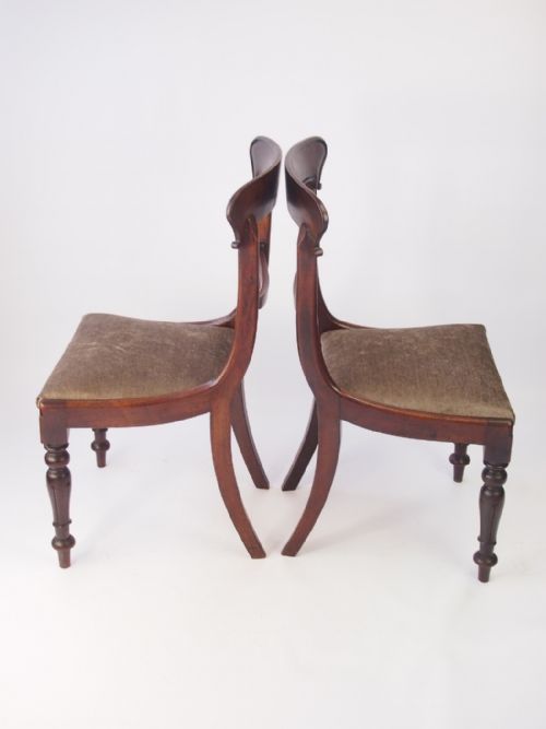 fig 1. Pair Antique Victorian Mahogany Side Chairs