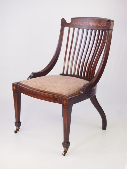 fig 1. Victorian Mahogany Tub Dressing Table Chair