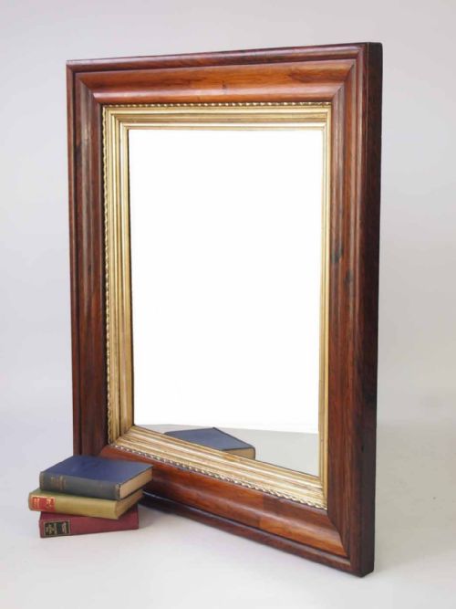 fig 1. Large Antique Victorian Rosewood Framed Mirror