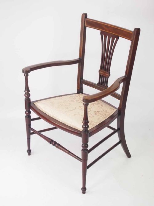 fig 1. Small Edwardian Open Armchair or Bedroom Chair