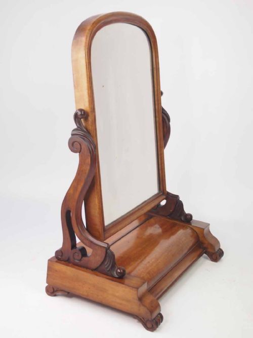 fig 1. Victorian Mahogany Dressing Table Mirror or Toilet Mirror